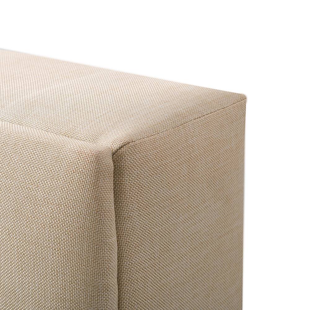 Alt View 11. CorLiving - Bellevue Wide Panel Upholstered Bed, Full - Beige.