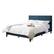 Front. CorLiving - Bellevue Wide Panel Upholstered Bed, Queen - Ocean Blue.