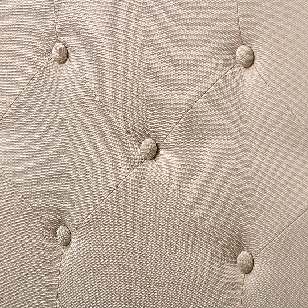 Alt View 12. CorLiving - Nova Ridge Tufted Upholstered Bed, Twin - Cream.