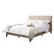 Front. CorLiving - Bellevue Wide Panel Upholstered Bed, Queen - Cream.