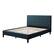 Angle. CorLiving - Nova Ridge Tufted Upholstered Bed, Queen - Ocean Blue.