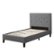 Corliving Nova Ridge Tufted Upholstered Bed, Twin Light Gray Brh-104-s 