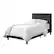 Front. CorLiving - Bellevue Wide Panel Upholstered Bed, Twin - Dark Gray.