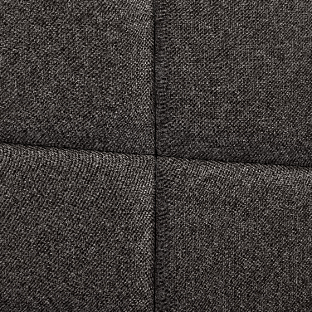 Best Buy: CorLiving Bellevue Wide Panel Upholstered Bed, Twin Dark Gray ...