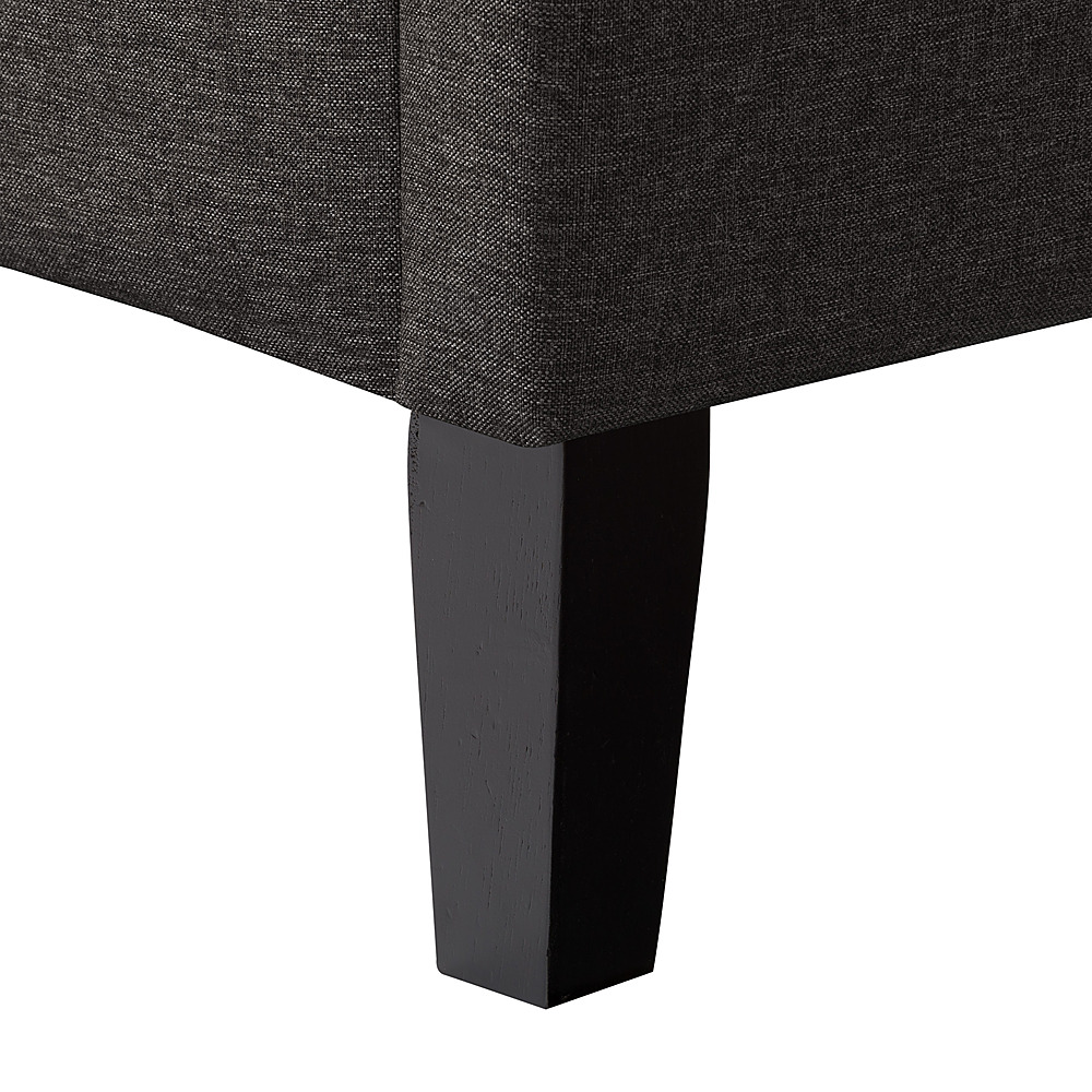 Best Buy: CorLiving Bellevue Wide Panel Upholstered Bed, Twin Dark Gray ...
