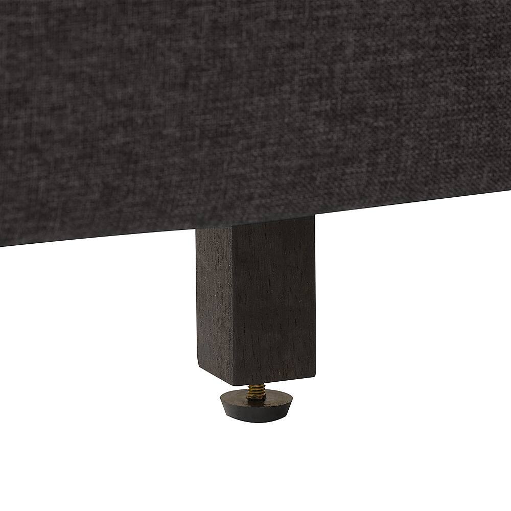 Alt View 16. CorLiving - Bellevue Wide Panel Upholstered Bed, Twin - Dark Gray.