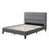 Angle. CorLiving - Bellevue Wide Panel Upholstered Bed, Full - Light Gray.