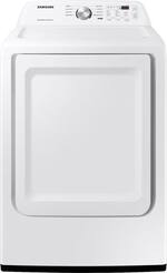 Samsung - 7.2 cu. ft. 8-Cycle Electric Dryer with Sensor Dry - White - Front_Standard