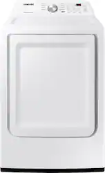 Samsung - 7.2 Cu. Ft. Electric Dryer with Sensor Dry - White - Front_Zoom