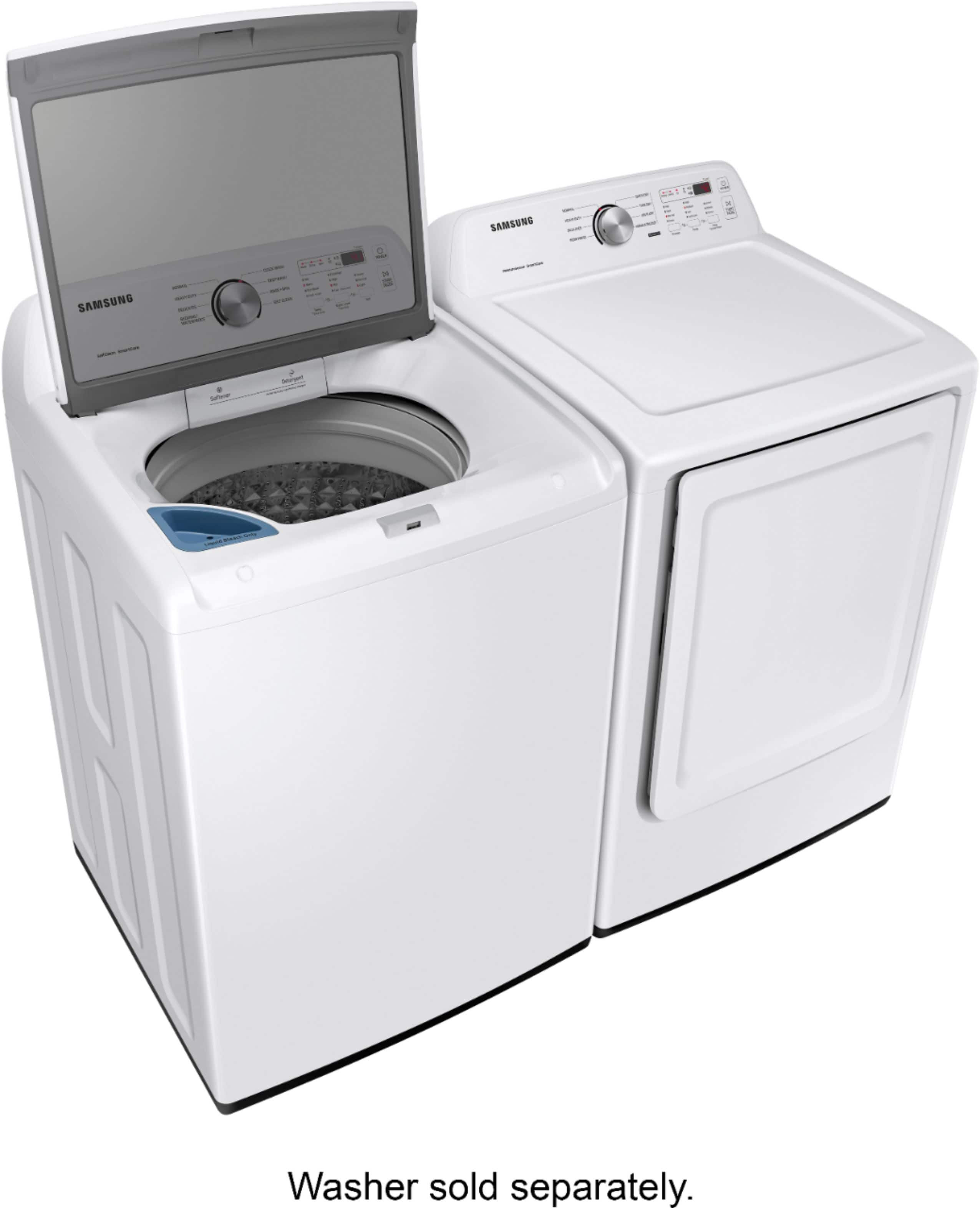 Alt View 12. Samsung - 7.2 Cu. Ft. Electric Dryer with Sensor Dry - White.