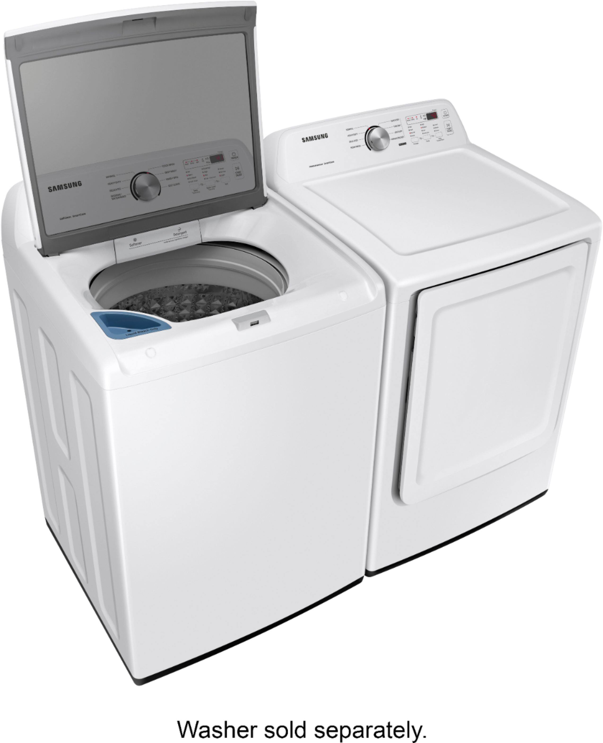 Alt View 12. Samsung - 7.2 Cu. Ft. Electric Dryer with Sensor Dry - White.