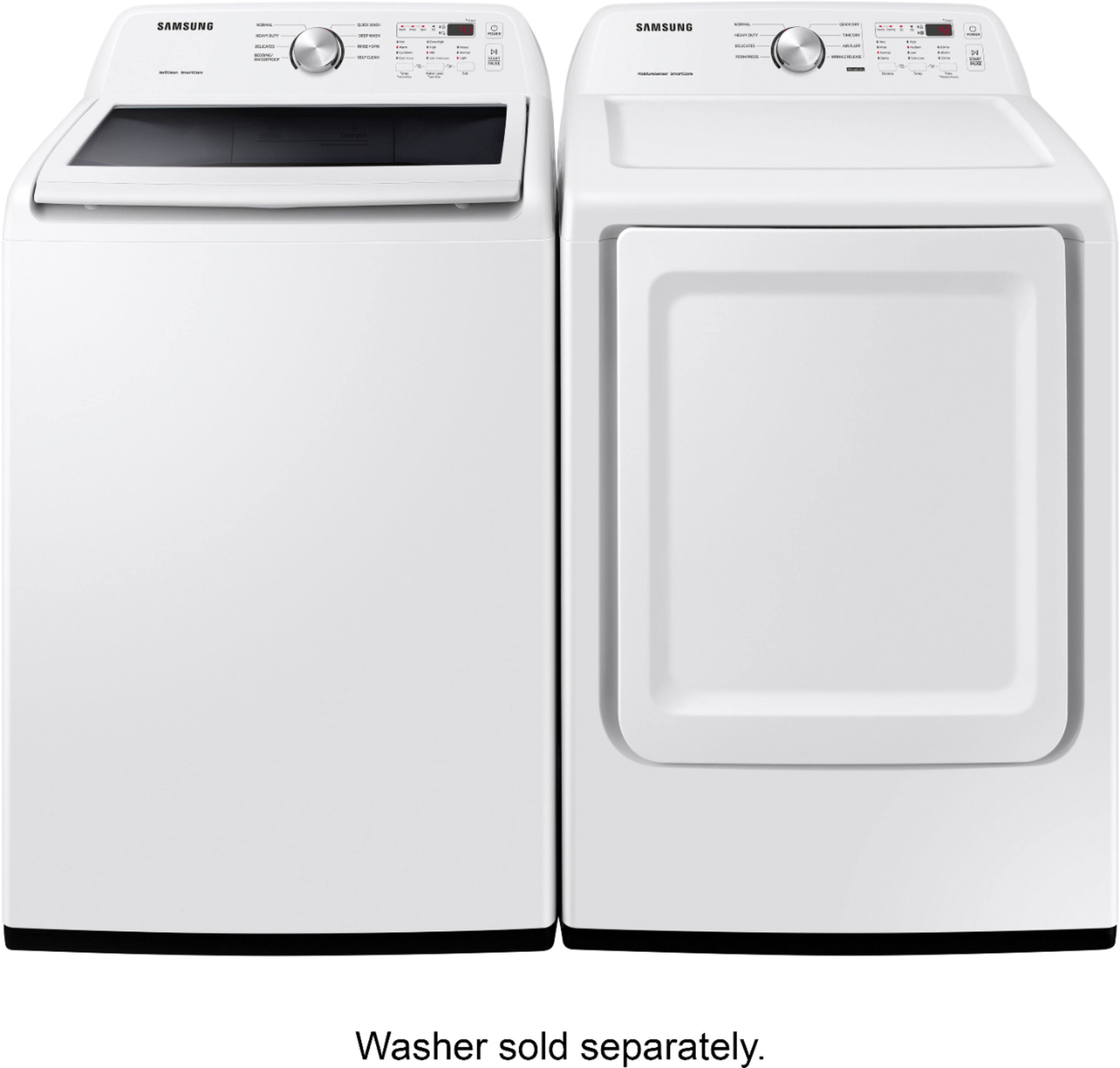 Alt View 3. Samsung - 7.2 Cu. Ft. Electric Dryer with Sensor Dry - White.