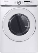 Samsung - 7.5 cu. ft. 10-Cycle Electric Dryer with Sensor Dry - White - Front_Standard