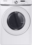 Samsung - 7.5 Cu. Ft. Stackable Electric Dryer with Sensor Dry - White