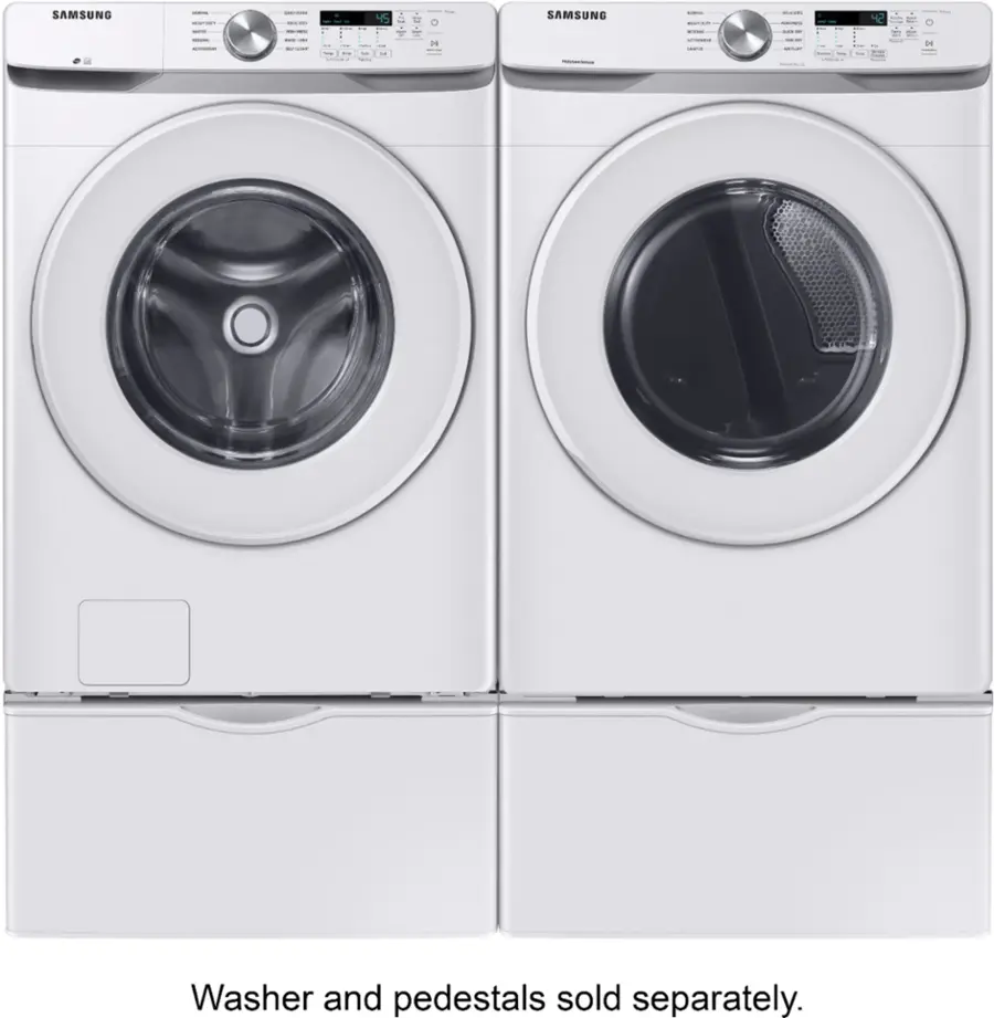 Alt View 12. Samsung - 7.5 Cu. Ft. Stackable Electric Dryer with Sensor Dry - White.