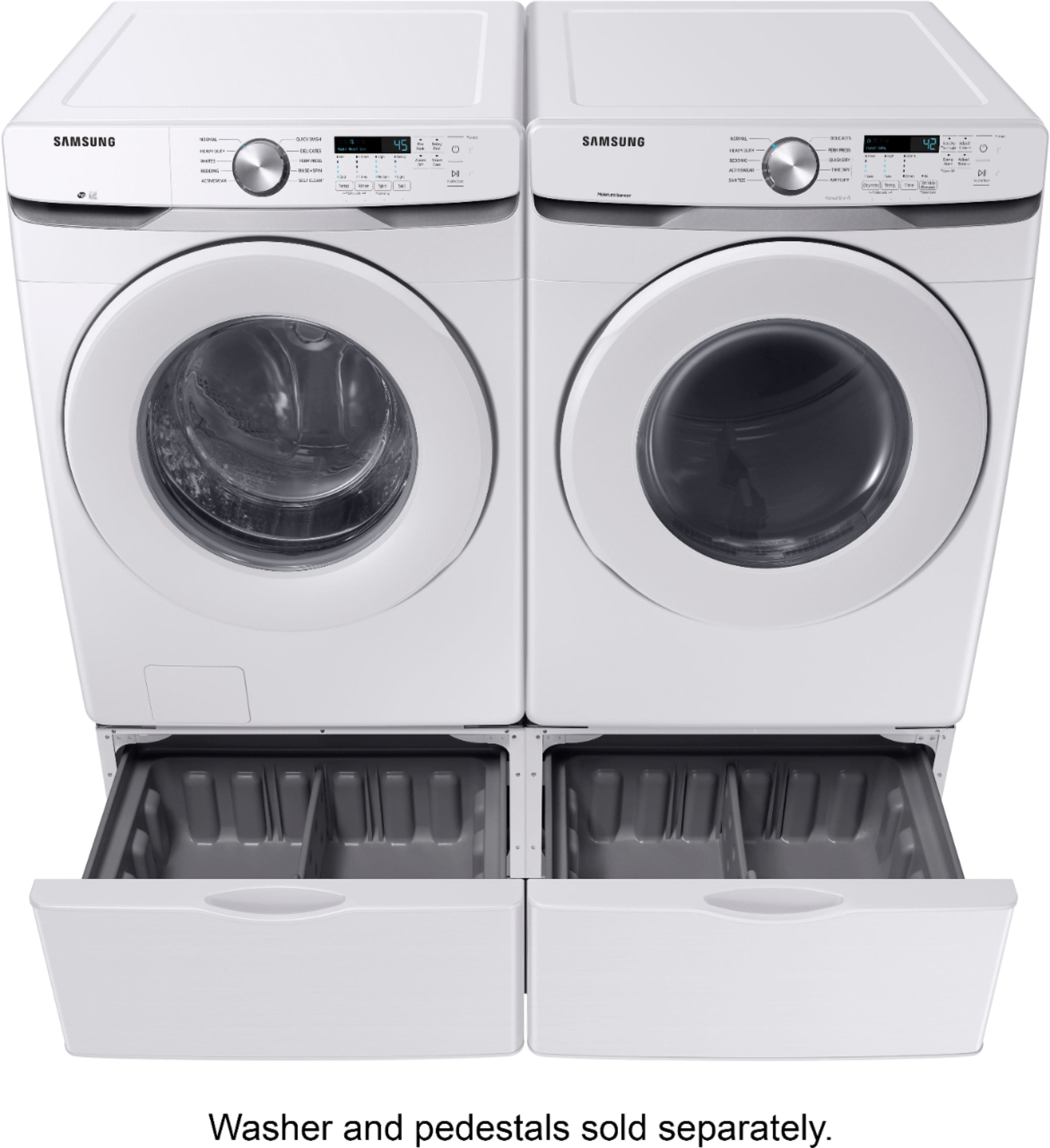 Alt View 13. Samsung - 7.5 Cu. Ft. Stackable Electric Dryer with Sensor Dry - White.