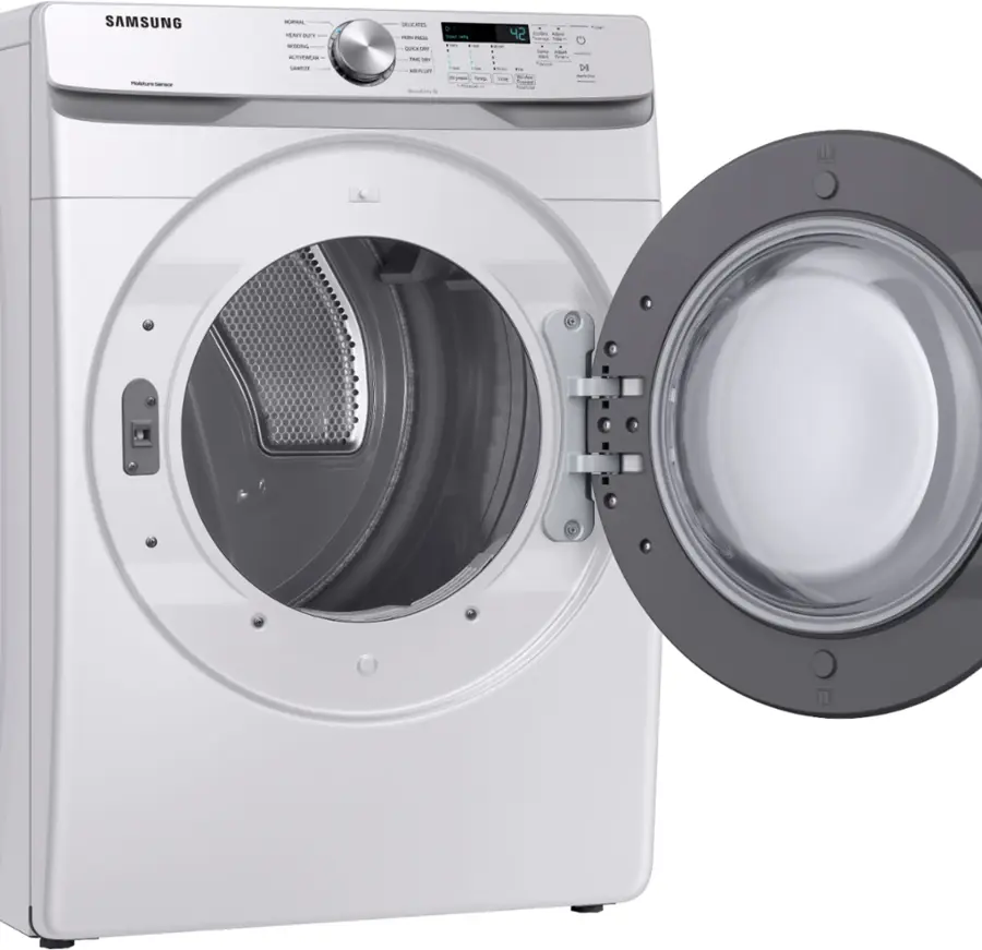 Alt View 2. Samsung - 7.5 Cu. Ft. Stackable Electric Dryer with Sensor Dry - White.