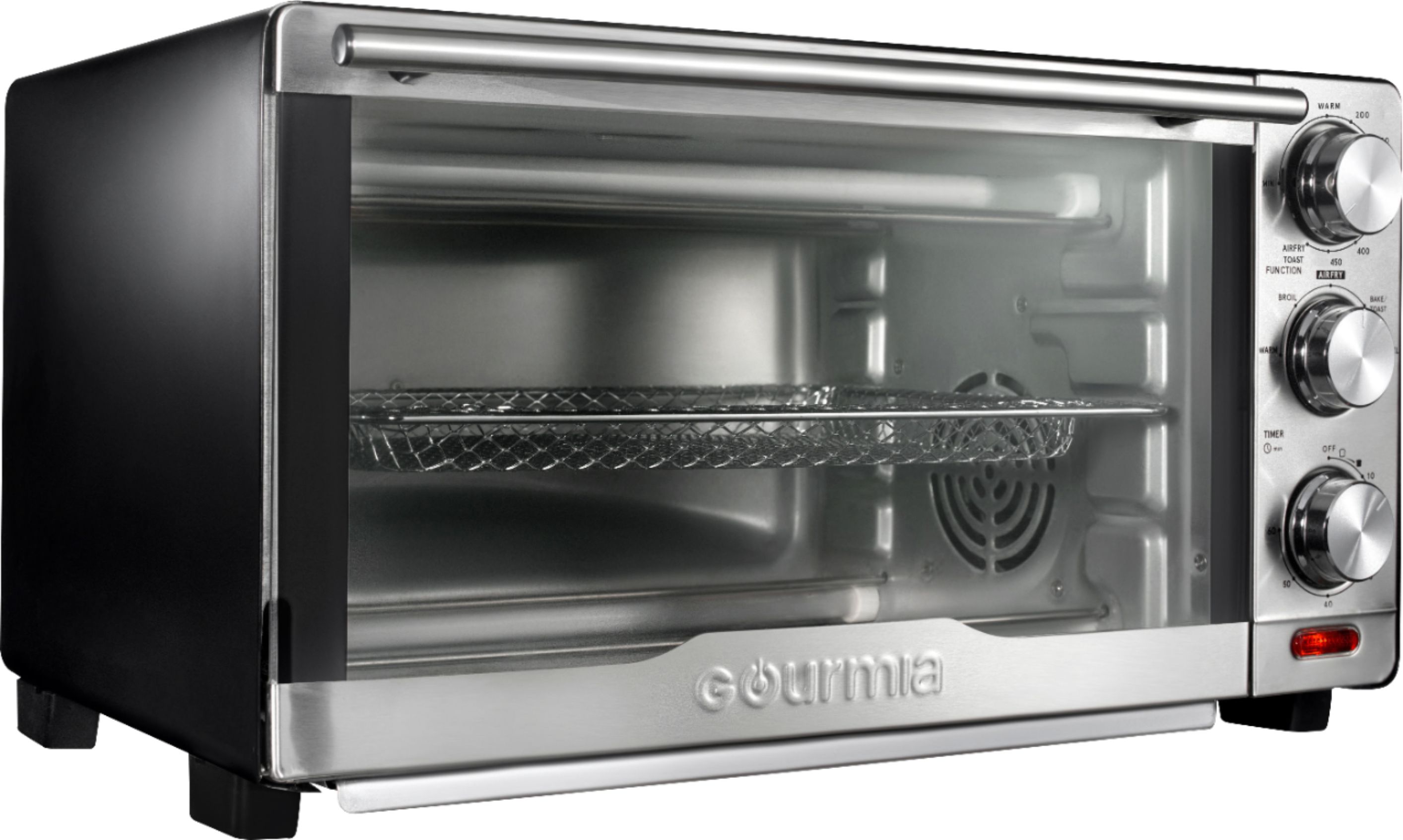 Gourmia GTF7350 6-in-1 Multi-function, Stainless Steel Air Fryer Oven - 6  Cooking Functions - Fry Basket, Oven Rack, Baking Pan & Crumb Tray,  Included