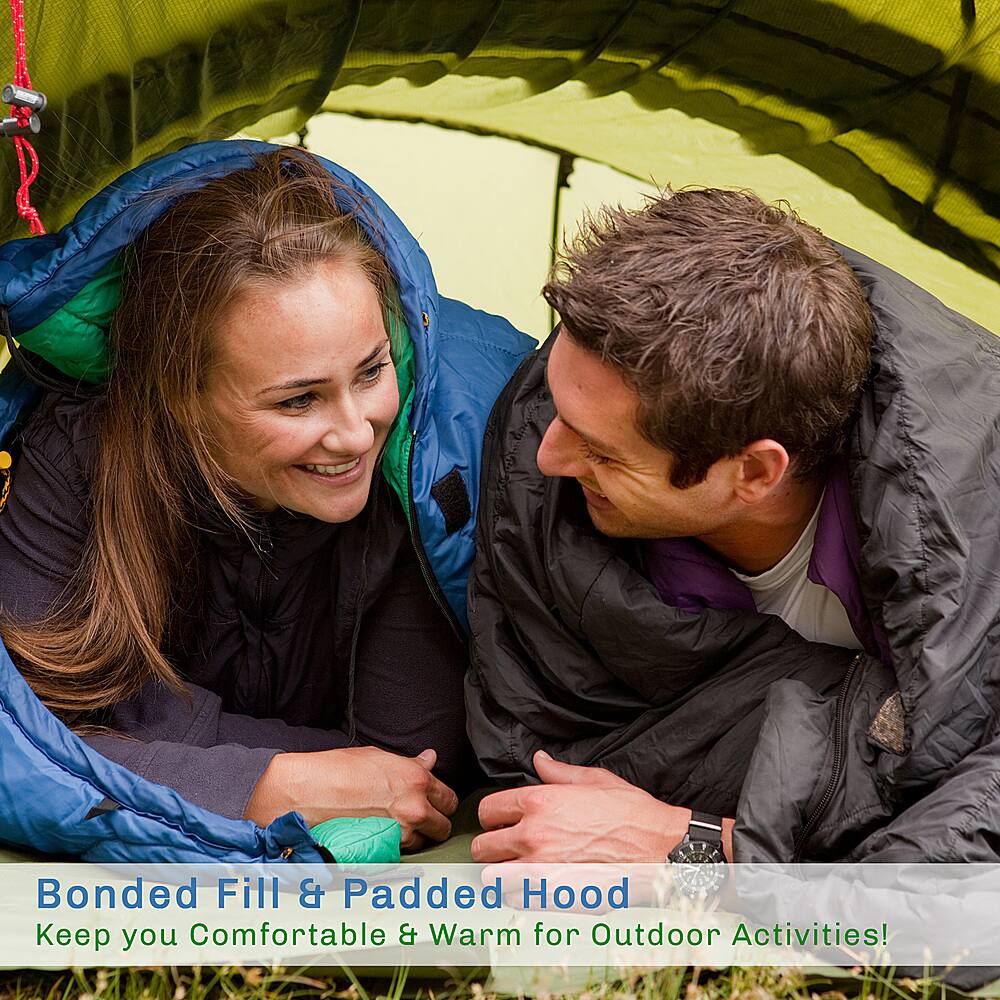 Alt View 15. Wakeman - 35F Rated 3 Season Envelope Style with Hood with Carry Bag - Pink And Black.