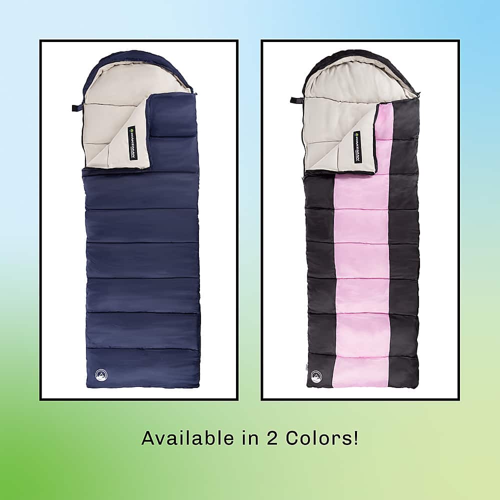 Alt View 18. Wakeman - 35F Rated 3 Season Envelope Style with Hood with Carry Bag - Pink And Black.