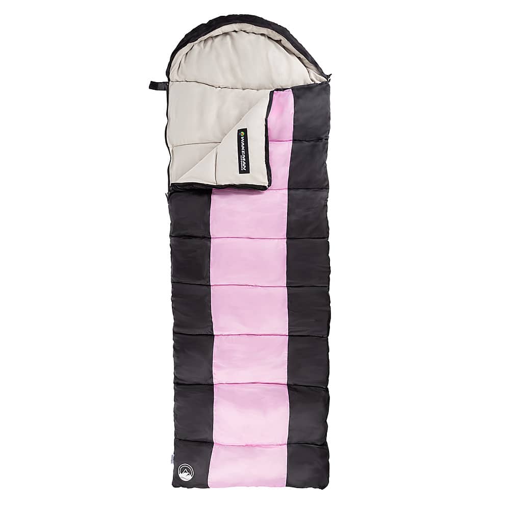 Alt View 19. Wakeman - 35F Rated 3 Season Envelope Style with Hood with Carry Bag - Pink And Black.