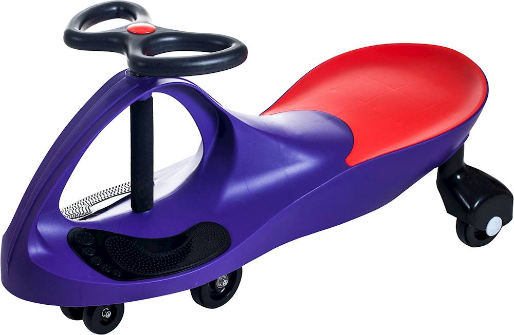 Toy Time - Wiggle Car Ride On Toy – No Batteries, Gears or Pedals – Twist, Swivel, Go – Outdoor Ride Ons for Kids  (Purple) - Purple/Red