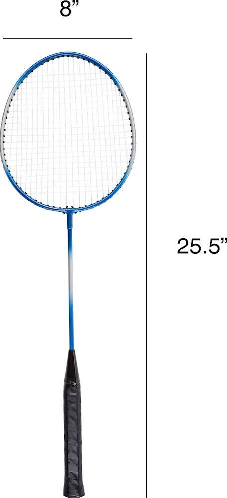 Alt View 12. Hey! Play! - Badminton Set Complete Outdoor Yard Game with 4 Racquets, Net with Poles, 3 Shuttlecocks and Carrying Case - Blue.