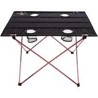 Wakeman - Folding Camp Table - Black - Front_Zoom