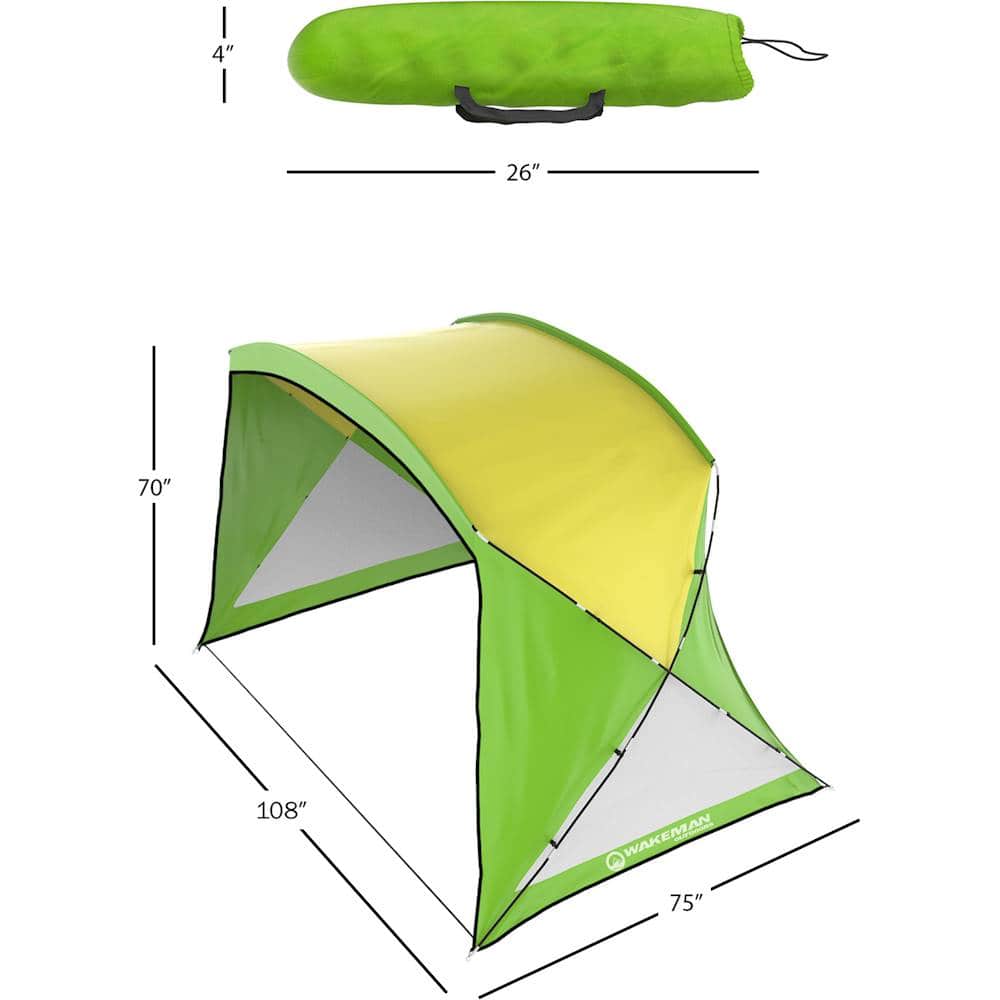  Wakeman - Portable Pop Up Sun Shelter - Green