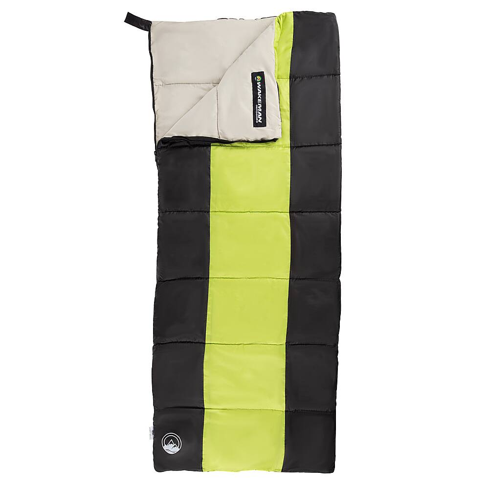 Alt View 19. Wakeman - Kids Sleeping Bag-Lightweight, Carrying Bag with Compression Straps - Neon Green/Black.