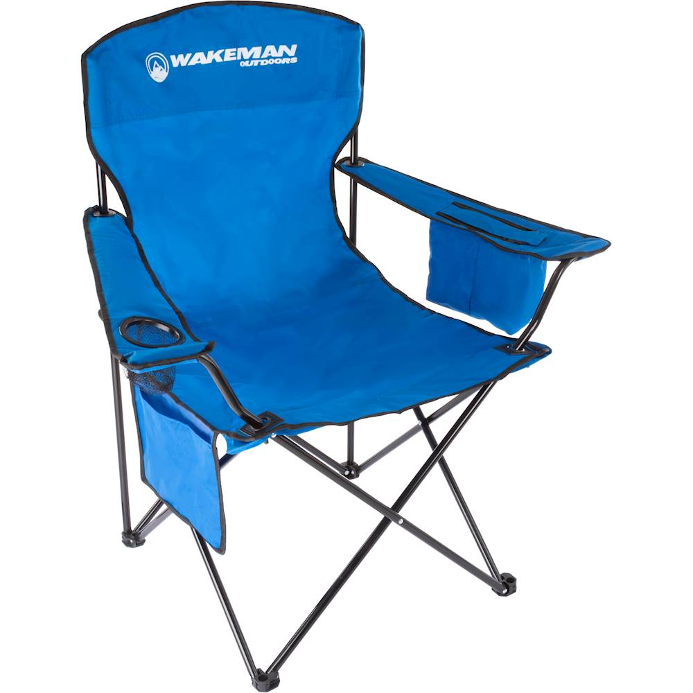 Angle View: Wakeman - Oversized Camp Chair - Blue