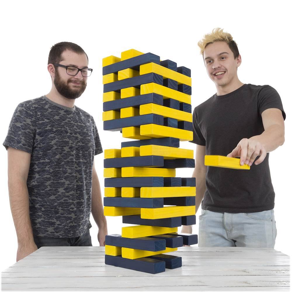 Hey! Play! Non-Traditional Giant Wooden Blocks Tower Stacking Game