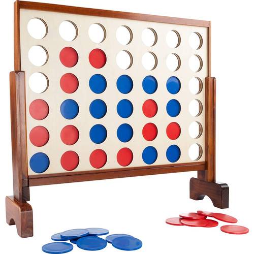 Hey! Play! - Giant Wooden 4-In-A-Row Game - Cherry/Natural Finish was $199.99 now $87.99 (56.0% off)
