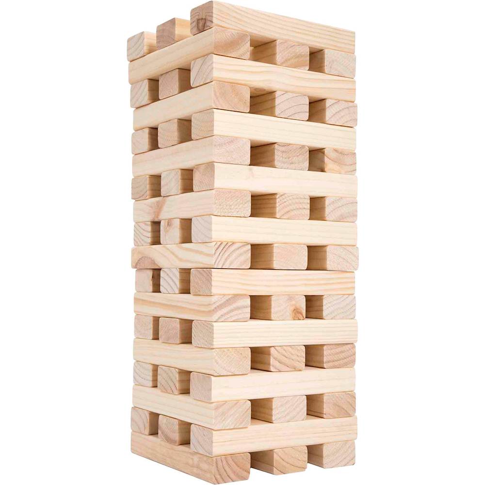 Nontraditional Giant Wooden Blocks Tower Stacking Game, Outdoor Yard Game...
