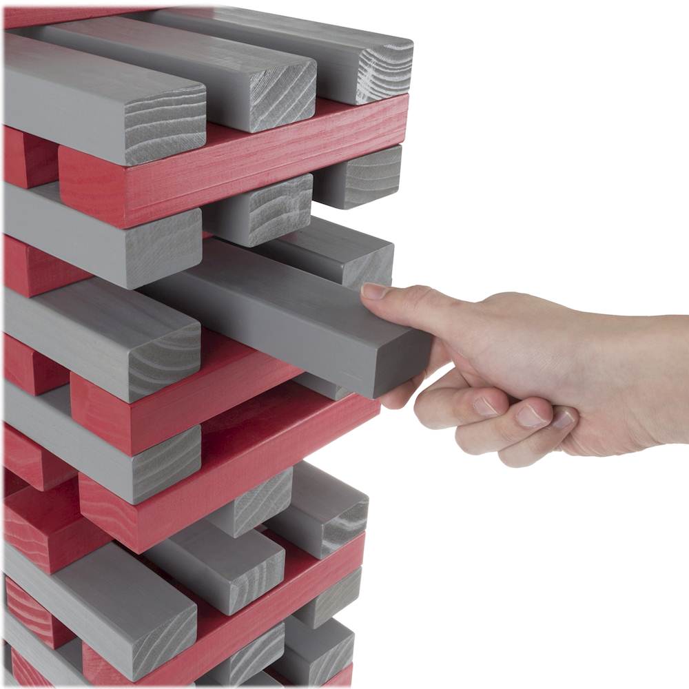 Hey! Play! Nontraditional Giant Wooden Blocks Tower Stacking Game