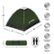 Alt View Zoom 12. Wakeman - 2-Person Pop-Up Tent - Water-Resistant Round Dome Tent for Camping, Hiking, Backpacking w/ Rainfly and Carrying Case - Green.