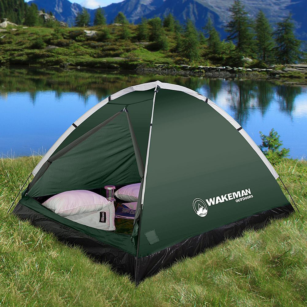 Vallen Discrepantie Open Best Buy: Wakeman 2-Person Pop-Up Tent Water-Resistant Round Dome Tent for  Camping, Hiking, Backpacking w/ Rainfly and Carrying Case Green M470092