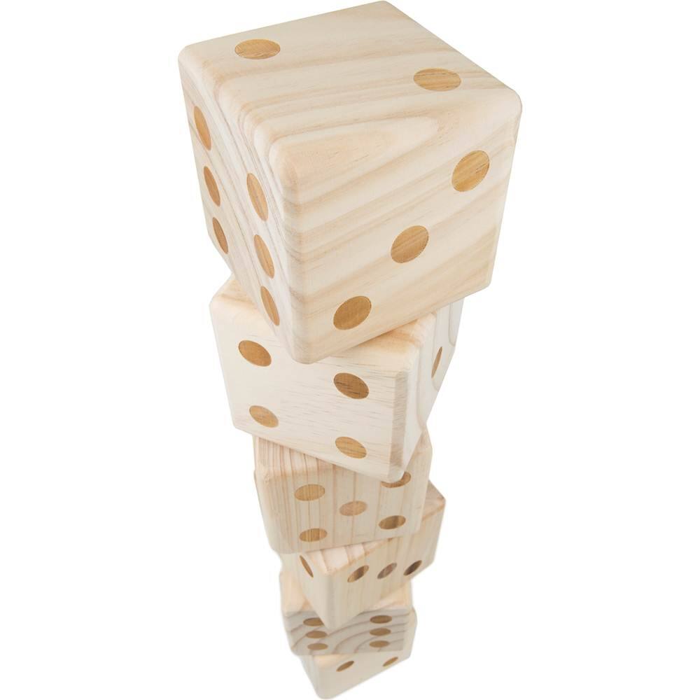 Alt View 11. Hey! Play! - Wooden Yard Dice Set - 6-Pack of Giant Playing Dice for Outdoor Games, With Zippered Carrying Case by Hey! Play!.