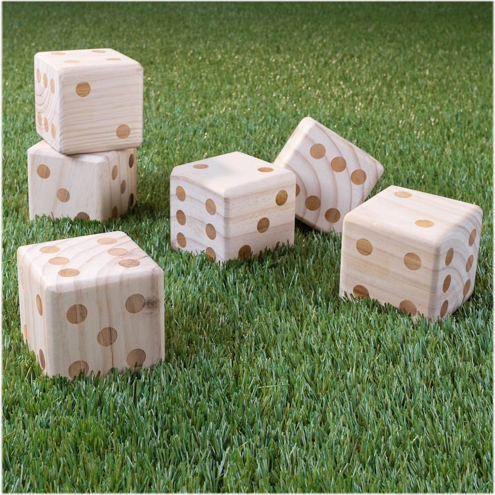 Alt View 15. Hey! Play! - Wooden Yard Dice Set - 6-Pack of Giant Playing Dice for Outdoor Games, With Zippered Carrying Case by Hey! Play!.