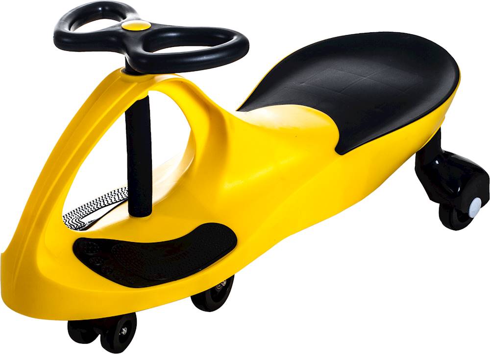 Toy Time - Wiggle Car Ride On Toy – No Batteries, Gears or Pedals – Twist, Swivel, Go – Outdoor Ride Ons for Kids  (Yellow) - Yellow/Black