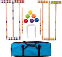 Hey! Play! - Croquet Set with Carrying Case - Blue/Yellow/Orange/Red/Green/Purple/Light Blue - Front_Zoom