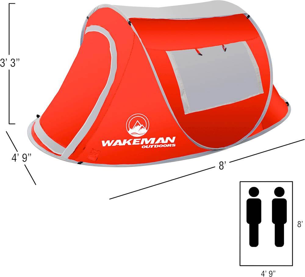 Customer Reviews Wakeman 2Person Pop Up Tent with Windows Red M470037 Best Buy