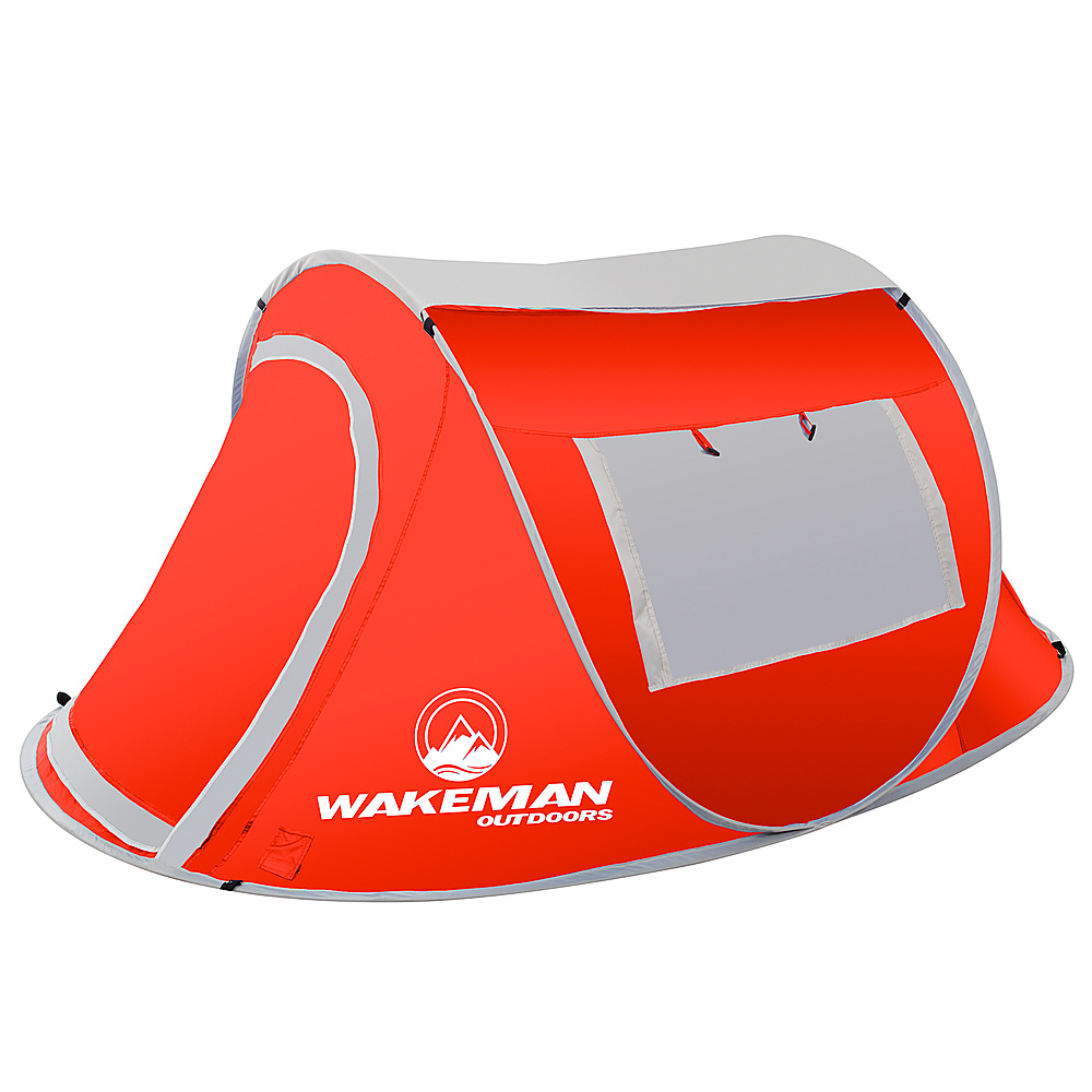 Left View: Wakeman - 2-Person Pop Up Tent - Red