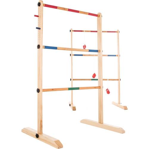 Hey! Play! - Ladder Toss Game Wooden Outdoor Set - Great Backyard Activity for BBQ or Tailgate-Fun for Kids and Adults