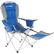 Angle. Wakeman - Camp Chair with Footrest - Blue.