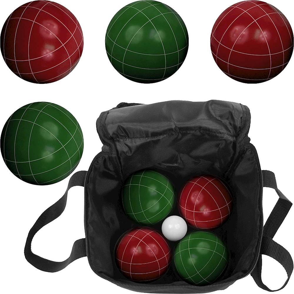 Angle View: Hey! Play! - Bocce Ball Set - Red/Green