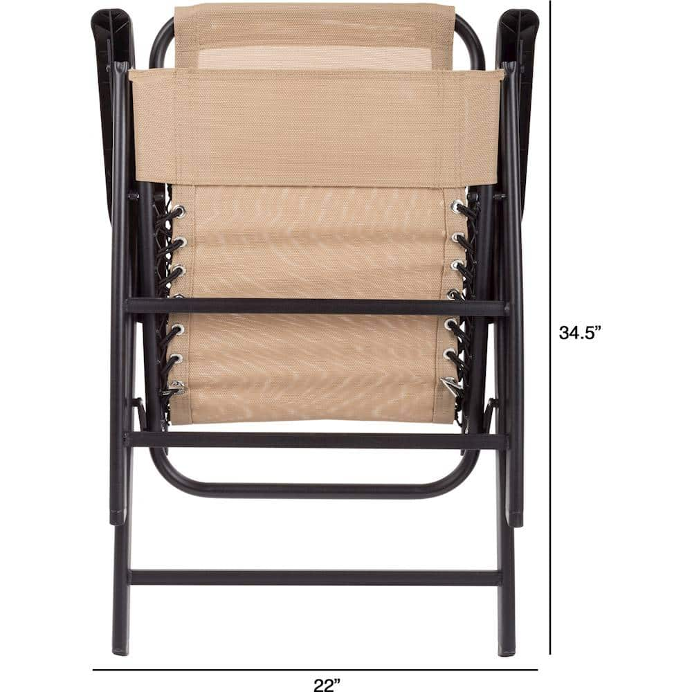 Best Buy: Pure Garden Suspension Folding Chair Beige M150138