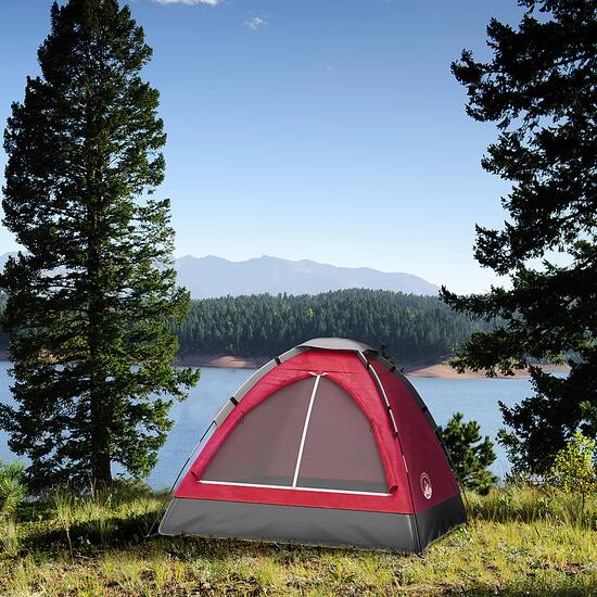 Alt View Zoom 13. Wakeman - TradeMark Two Person Tent - Red.