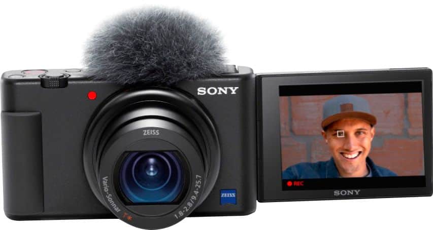 Alt View 15. Sony - ZV-1 20.1-Megapixel Digital Camera for Content Creators and Vloggers - Black.