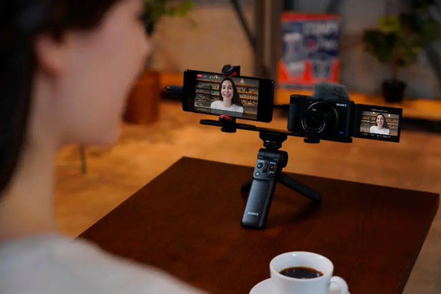 Alt View 27. Sony - ZV-1 20.1-Megapixel Digital Camera for Content Creators and Vloggers - Black.
